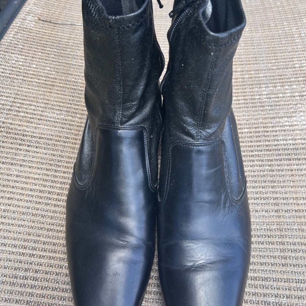 MUNRO kari black leather stretch boots women's 10 M